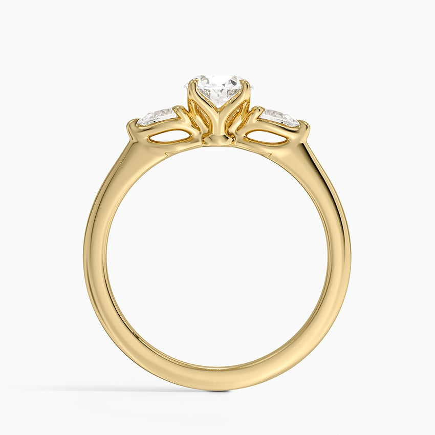 3/4CT Oval Lab Grown Diamond Three Stone Ring