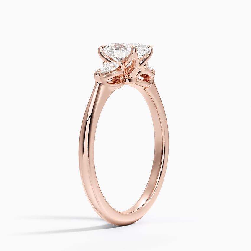 3/4CT Oval Lab Grown Diamond Three Stone Ring