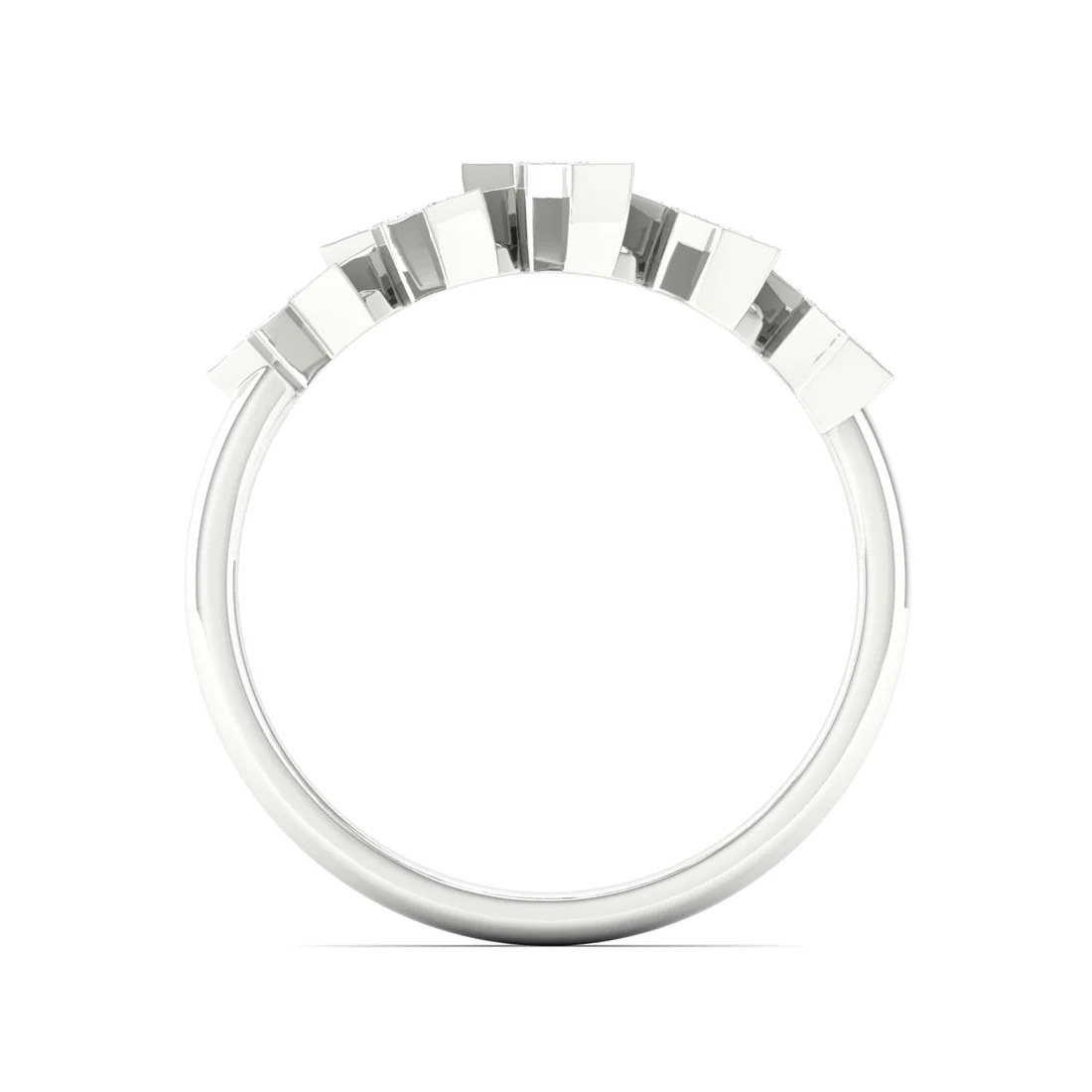 0.10Ctw Lab Grown Diamond Star Wedding Band