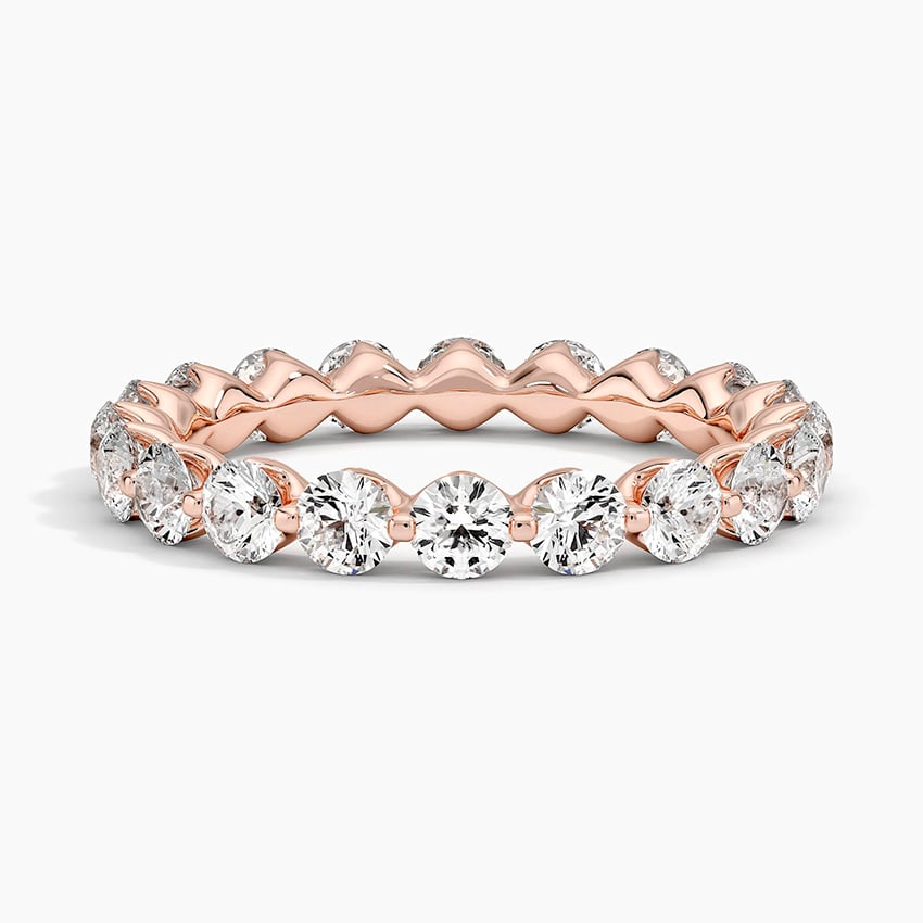 18k Yellow Gold Full Eternity Lab Grown Diamond Stack Wedding Band
