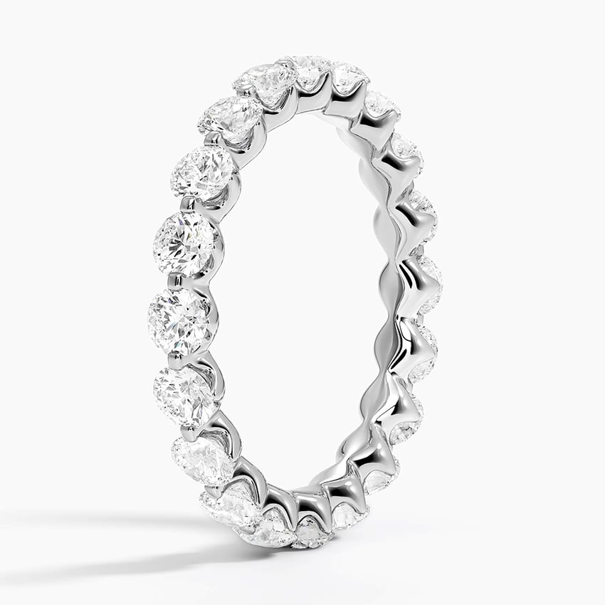 18k Yellow Gold Full Eternity Lab Grown Diamond Stack Wedding Band