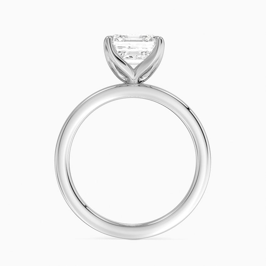 3 CT Asscher Lab Grown Diamond Gold Perfect Fit Solitaire Ring