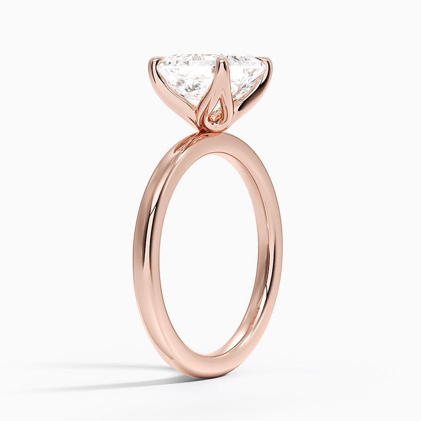 3 CT Asscher Lab Grown Diamond Gold Perfect Fit Solitaire Ring