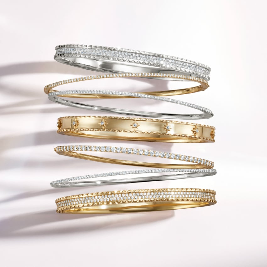 Whisper 6.5 inch 3/8 CTW Lab Grown Diamond Bangle Bracelet