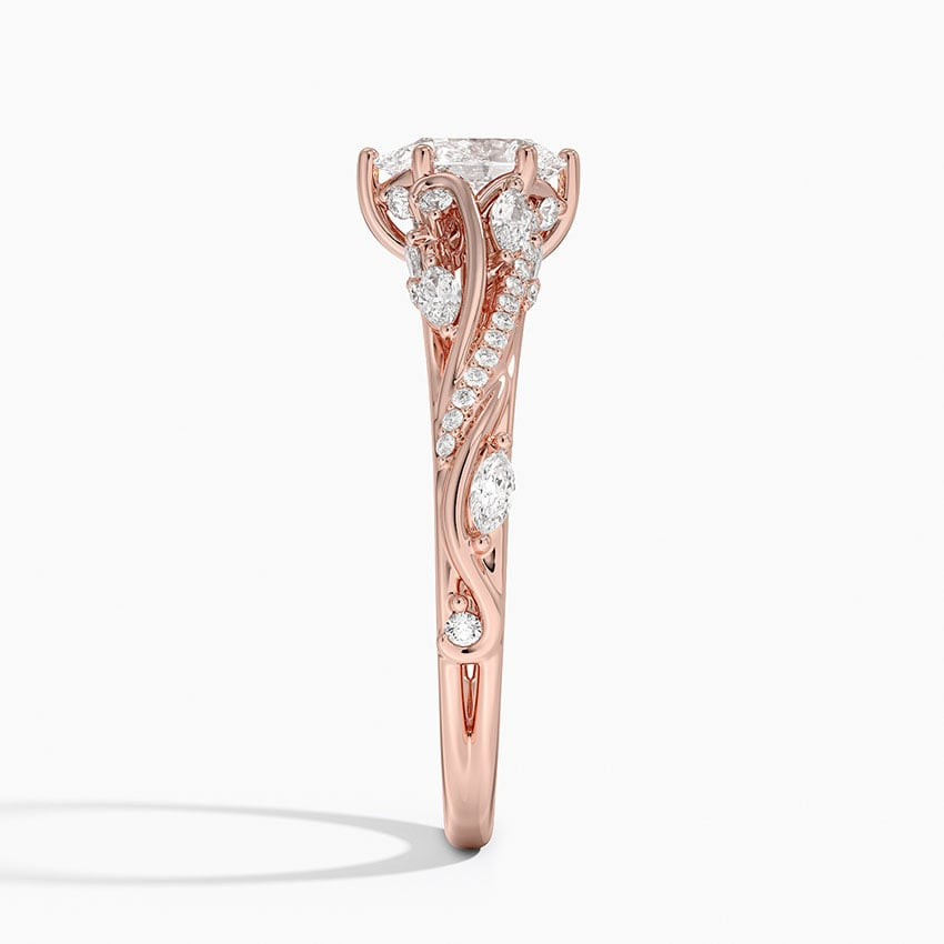 1/2 CT Pear Cut Rose Gold Lab-Grown Diamond Engagement Ring