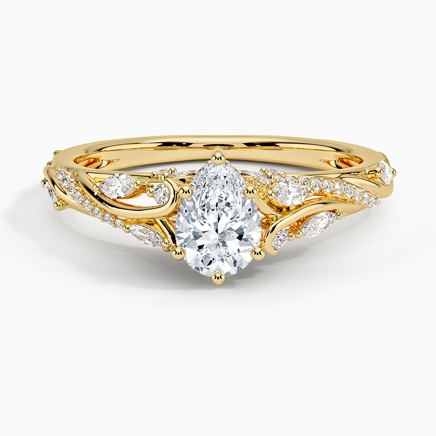 1/2 CT Pear Cut Rose Gold Lab-Grown Diamond Engagement Ring