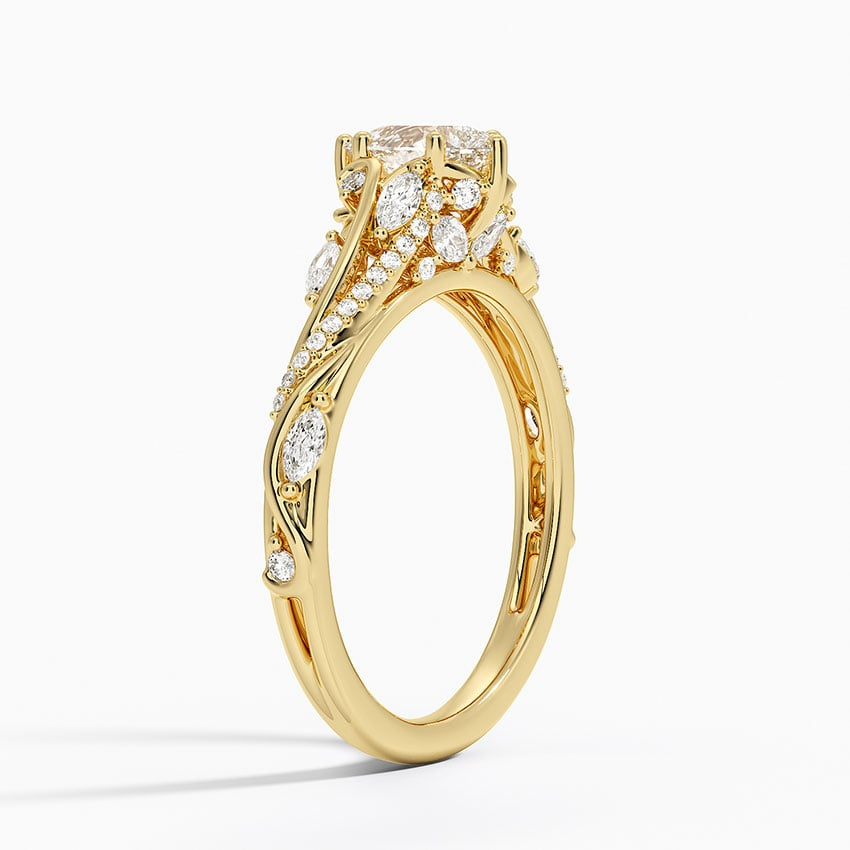 1/2 CT Pear Cut Rose Gold Lab-Grown Diamond Engagement Ring