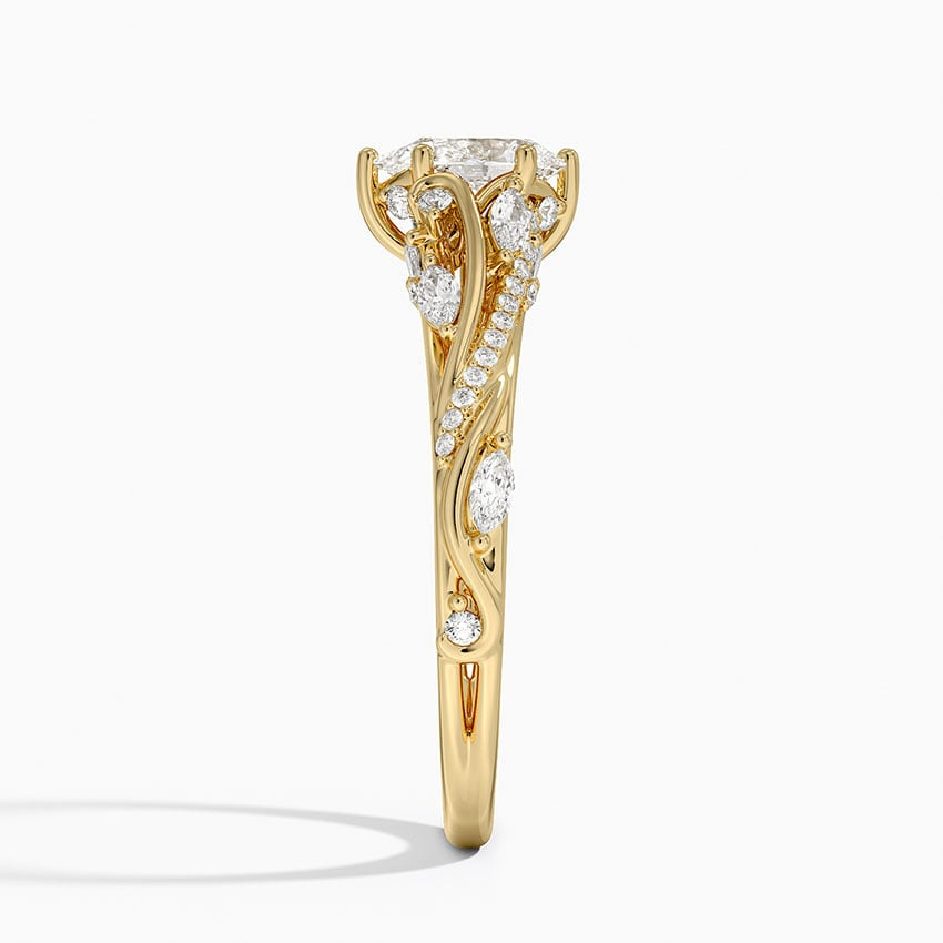 1/2 CT Pear Cut Rose Gold Lab-Grown Diamond Engagement Ring