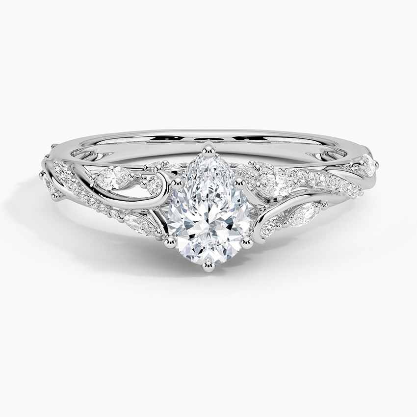 1/2 CT Pear Cut Rose Gold Lab-Grown Diamond Engagement Ring