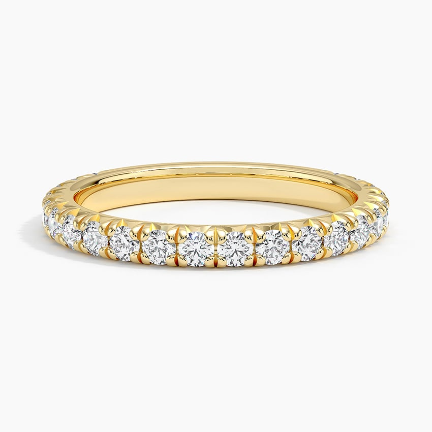 0.59 CTW Lab Grown Diamond 3/4 Eternity Wedding Band