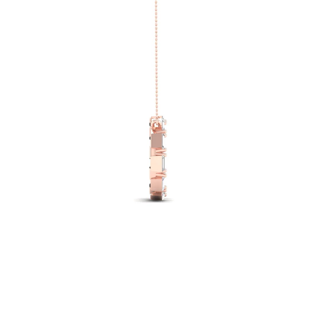 0.25 CTW Lab Grown Diamond Baguette Cut Pendant