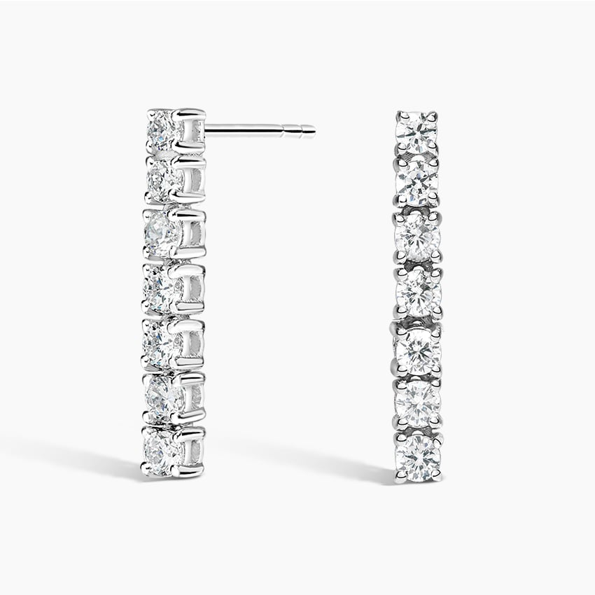 5/8 CTW Lab Grown Diamond Tennis Drop Earrings