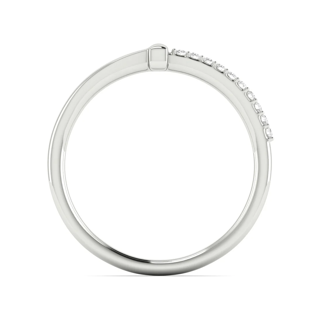 0.06Ctw Lab Grown Diamond Half Line Wedding Band