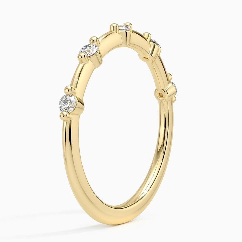 0.14CTW Unique Trendy Lab Grown Diamond Wedding Band