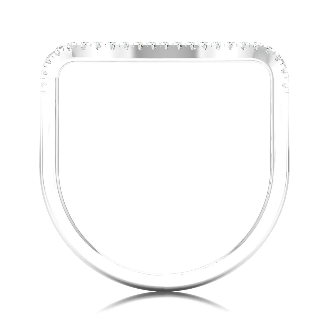 0.10Ctw Lab Grown Diamond Curve Fashion Stackable Wedding Band