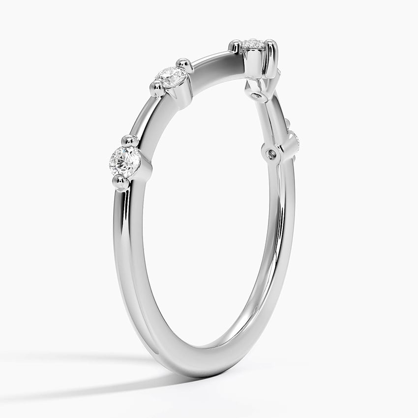 Yellow Gold Round Lab Grown Diamond Wedding Band For Women