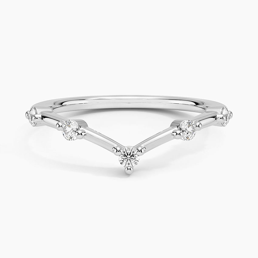 Yellow Gold Round Lab Grown Diamond Wedding Band For Women