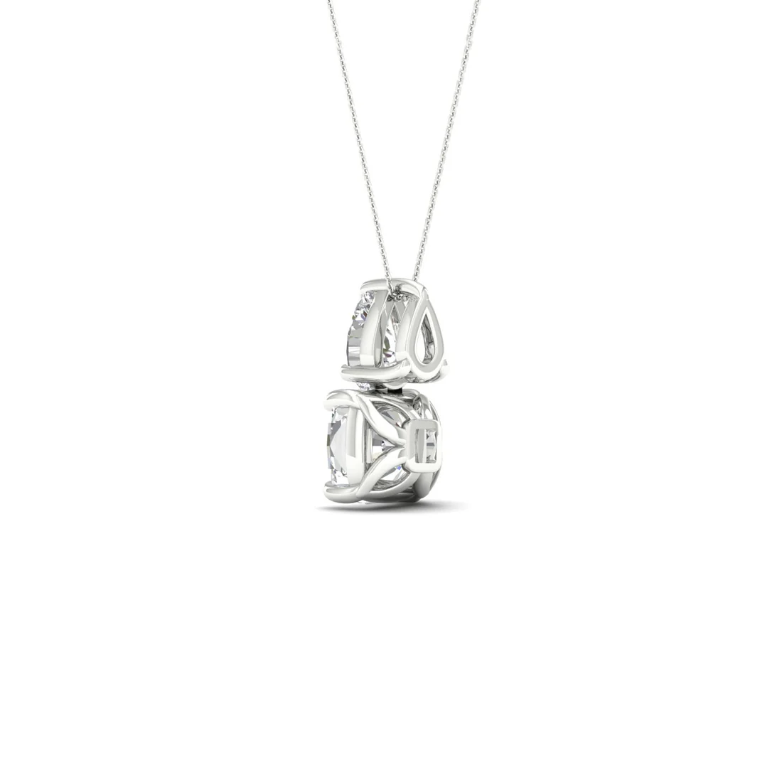 1 CTW Lab Grown Diamond Pear Cushion Cut Pendant
