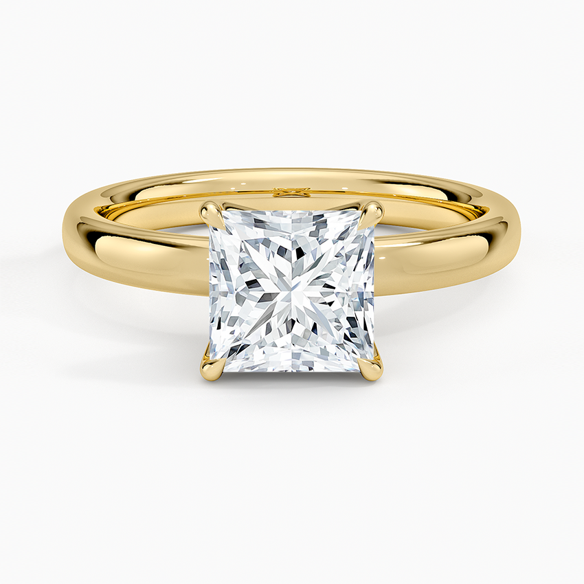 1 1/2CT Princess Lab Grown Diamond Solitaire Ring
