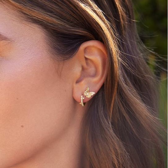 Butterfly Shape 1/5 CTW Lab Grown Diamond Stud Earrings