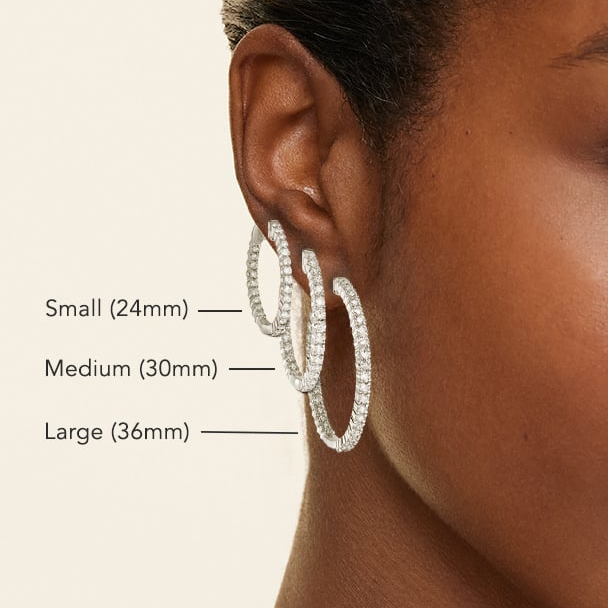 Large Perfect Luxe Hoop Lab Grown Diamond Earrings