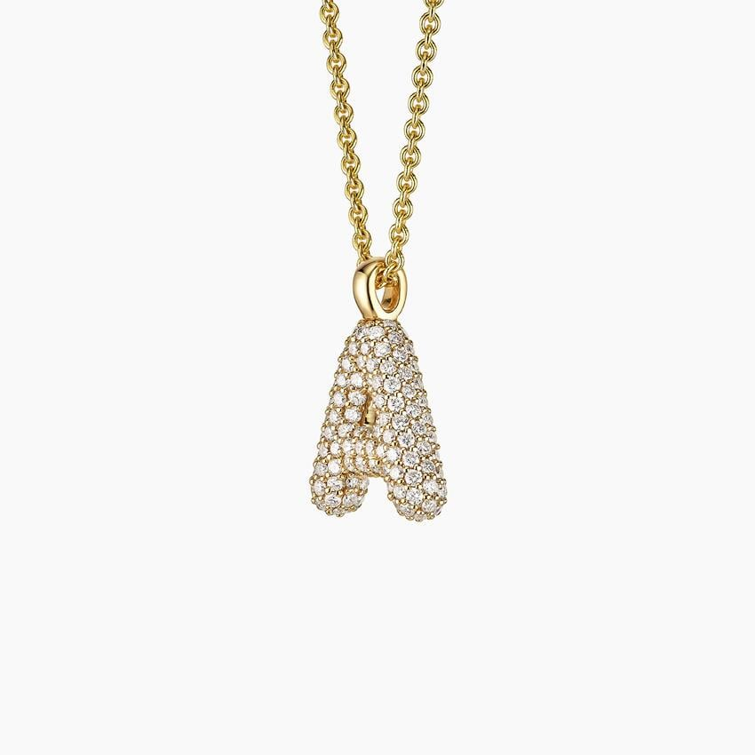 Lab Grown Diamond Initial Letter Pendant