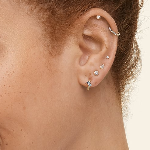 Single Petite Lab Grown Diamond Stud Earring