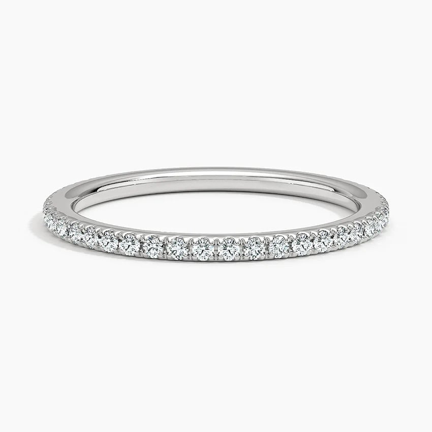 0.24 CTW Round Lab Grown Diamond Minimalist Wedding Band in 14k Gold