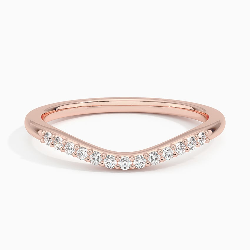 0.09CTW Solid Yellow Gold Lab Grown Diamond Simple Wedding Band