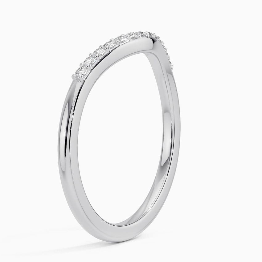 0.09CTW Solid Yellow Gold Lab Grown Diamond Simple Wedding Band