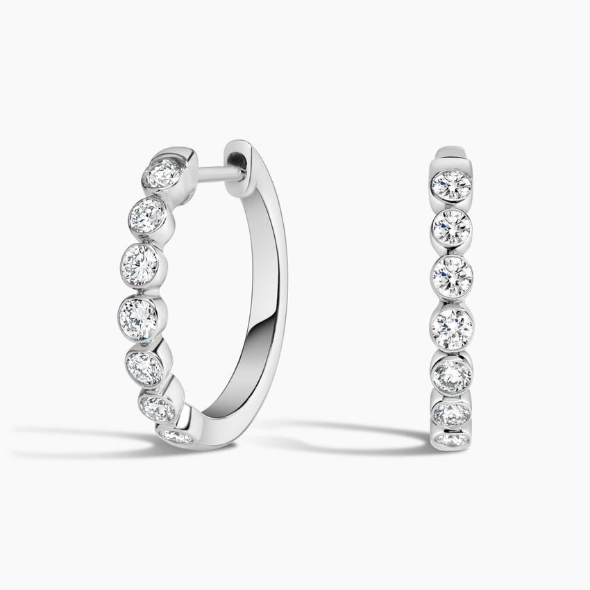 1/2 CTW Lab Grown Diamond Hoop Earrings