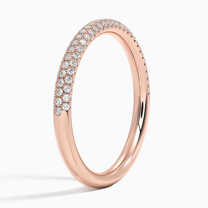 0.29 CTW Pave Set Lab Grown Diamond Half Eternity Band For Women