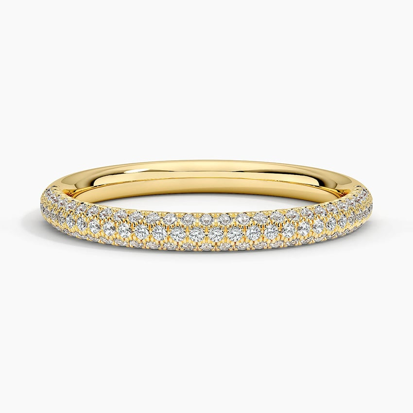 0.29 CTW Pave Set Lab Grown Diamond Half Eternity Band For Women