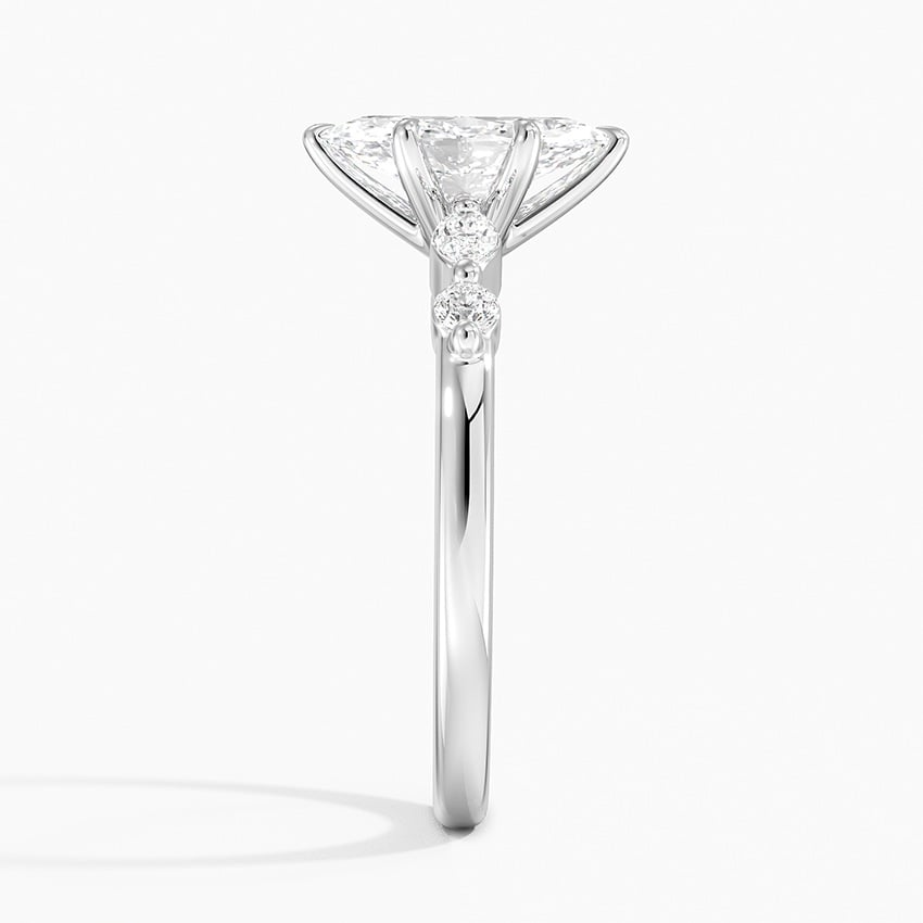 1CT Marquise Lab Grown Diamond Gold Engagement Ring