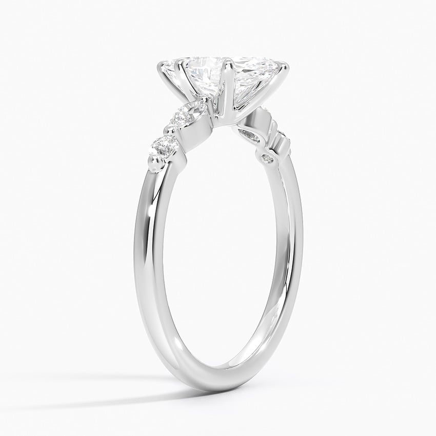 1CT Marquise Lab Grown Diamond Gold Engagement Ring