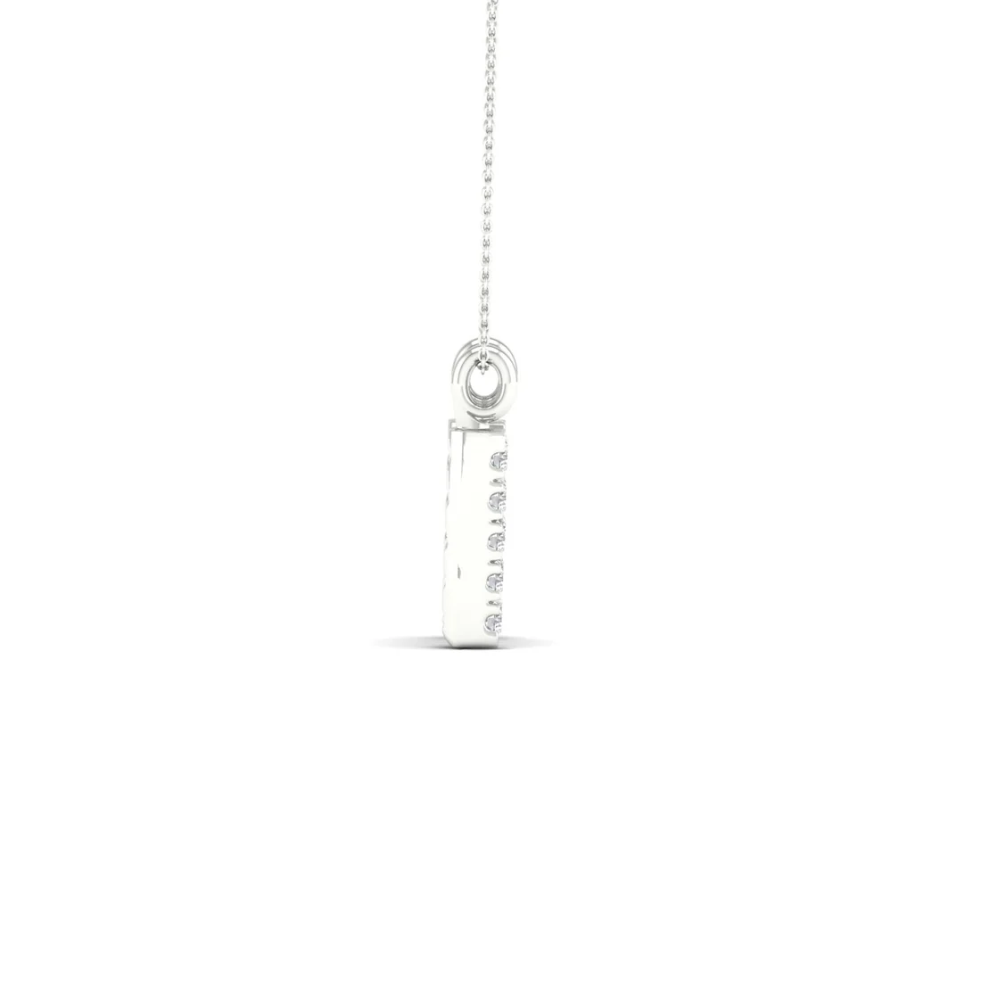 0.06 CTW Lab Grown Diamond M Letter Pendant