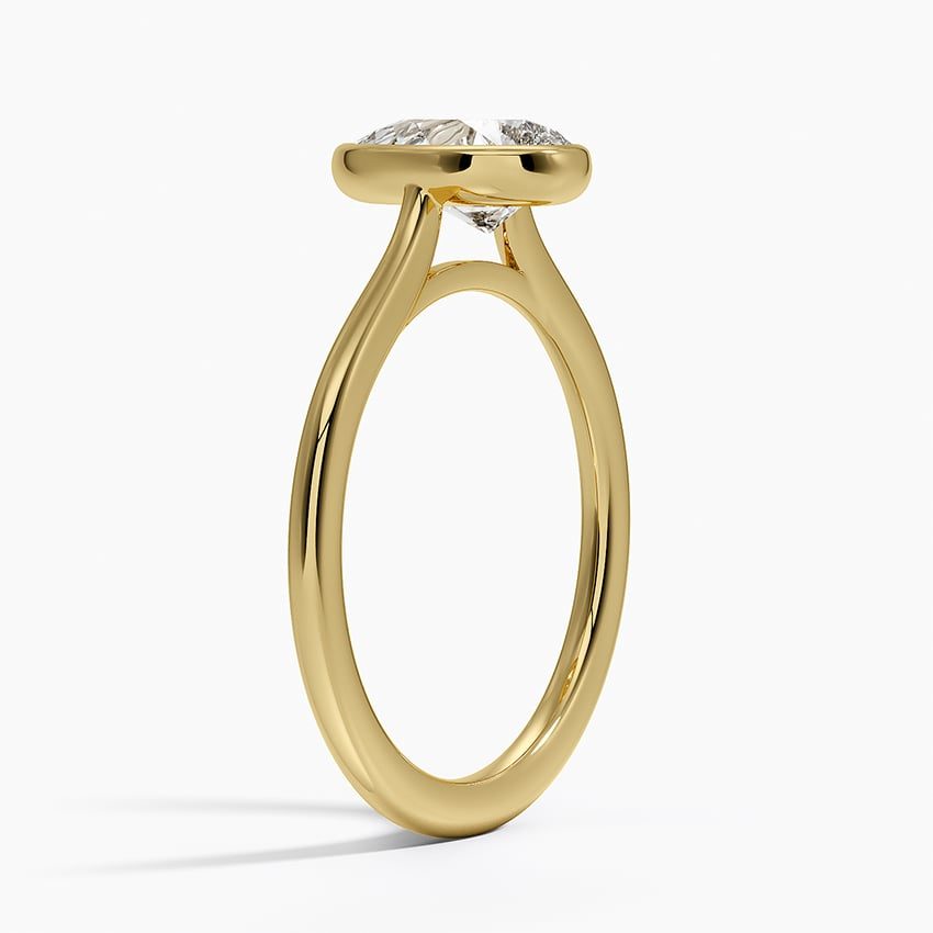 1 1/4CT Pear Lab Grown Diamond Gold Solitaire Ring