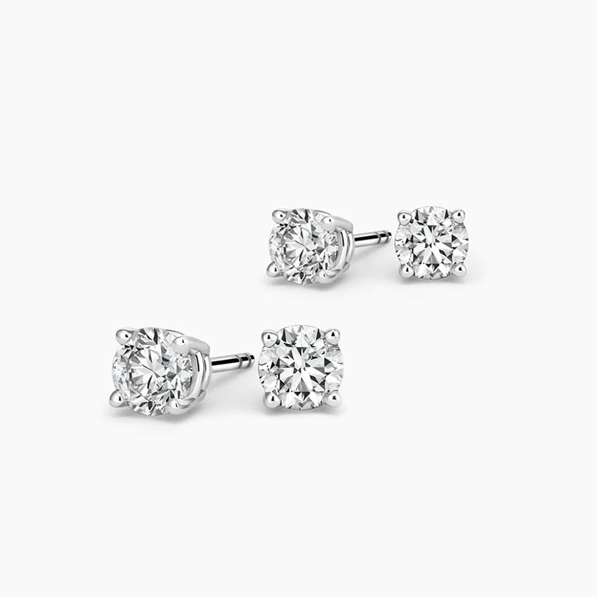 Small Lab Grown Diamond Stud Earring Set For Her
