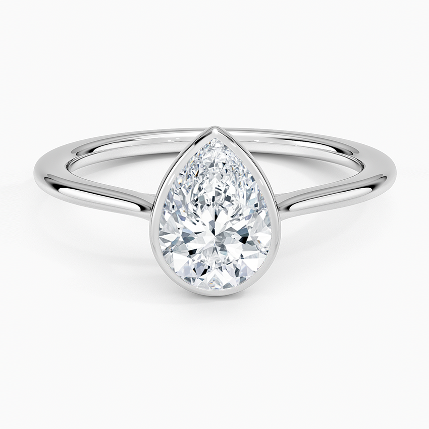 1 1/4CT Pear Lab Grown Diamond Gold Solitaire Ring