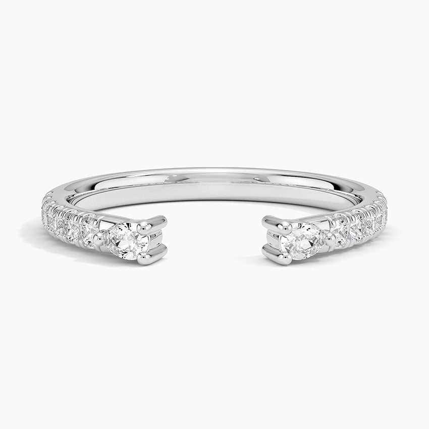 0.26 CTW Open Shank 18k Solid Gold Lab Grown Diamond Stacking Ring