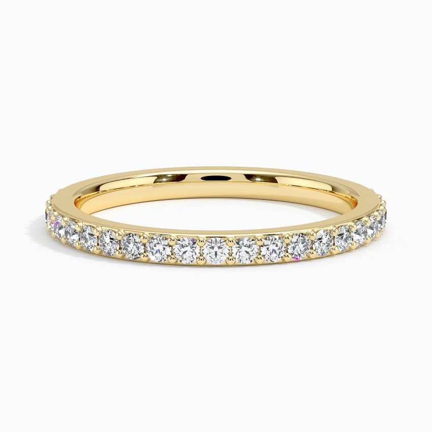14k White Gold Lab Grown Diamond Stacking Matching Bands Fine Jewelry