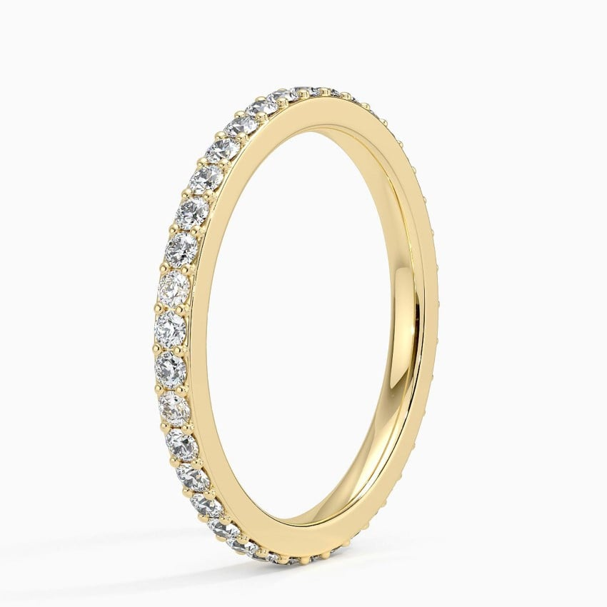 14k White Gold Lab Grown Diamond Stacking Matching Bands Fine Jewelry