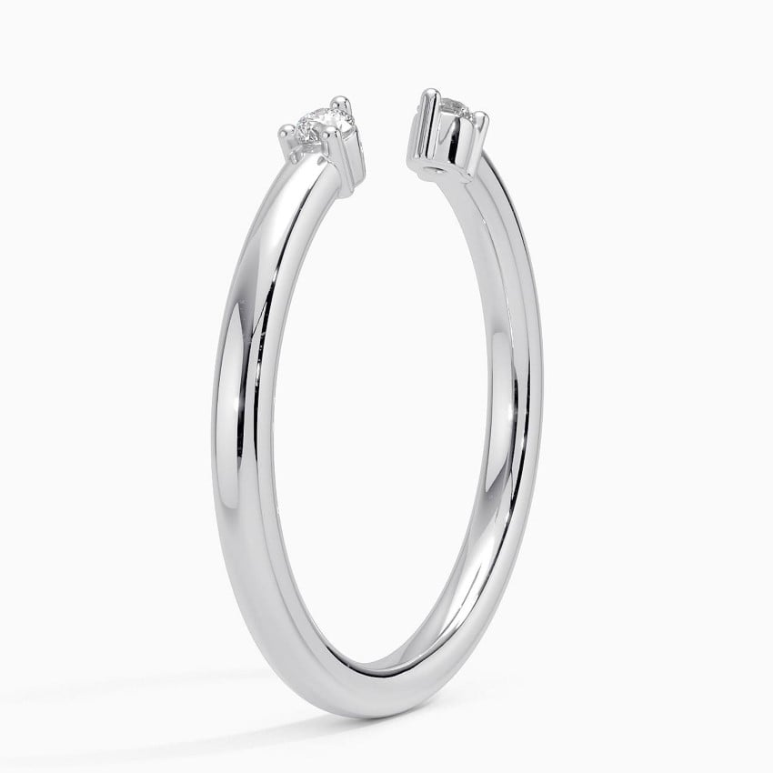 0.05CTW Lab Grown Diamond Open Shank Adjustable Wedding Band