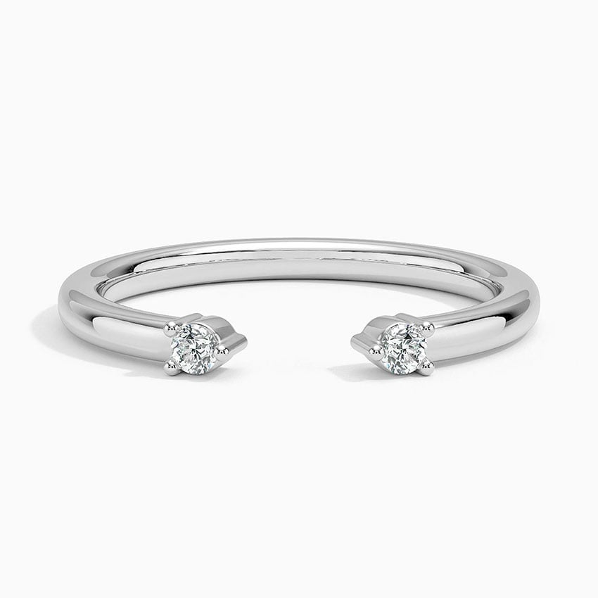 0.05CTW Lab Grown Diamond Open Shank Adjustable Wedding Band