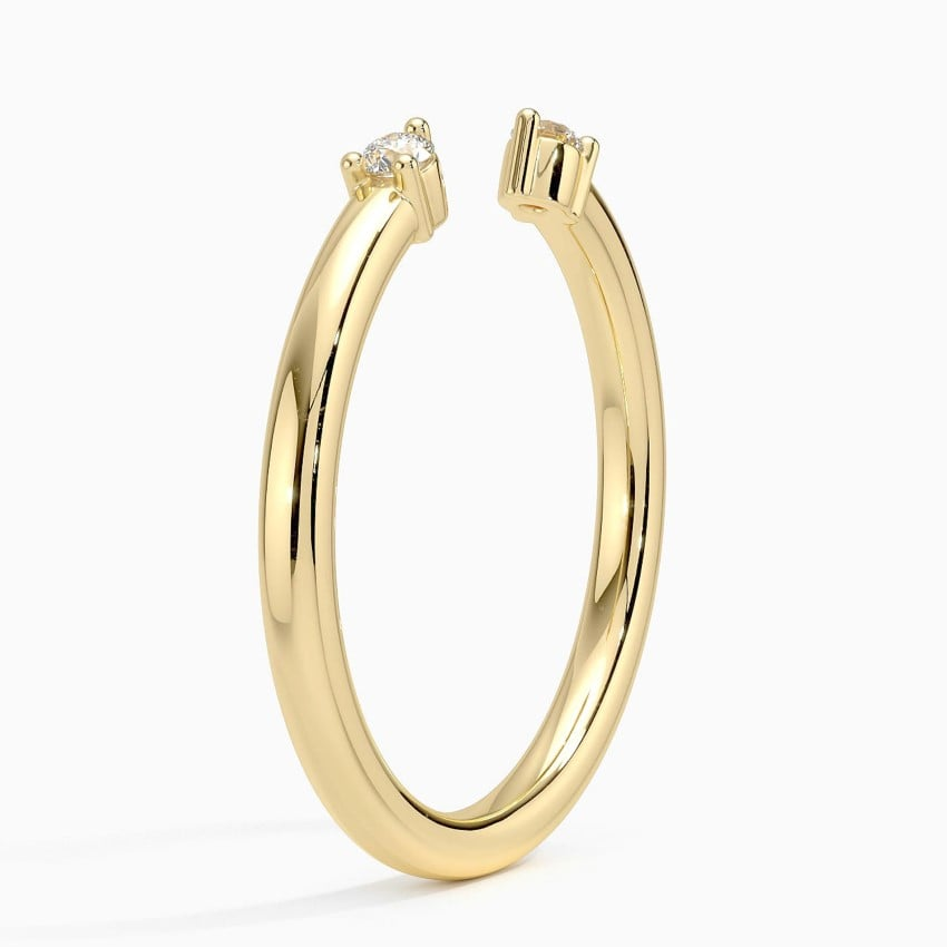 0.05CTW Lab Grown Diamond Open Shank Adjustable Wedding Band