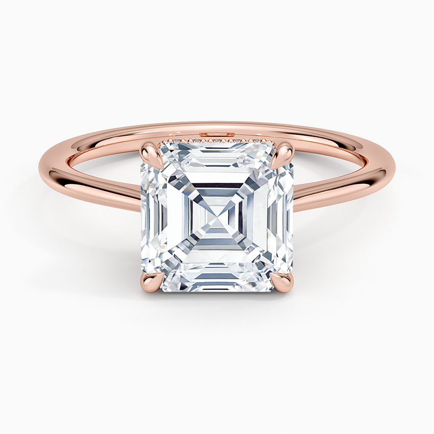 2 1/2CT Asscher Lab Grown Diamond Solitaire Ring