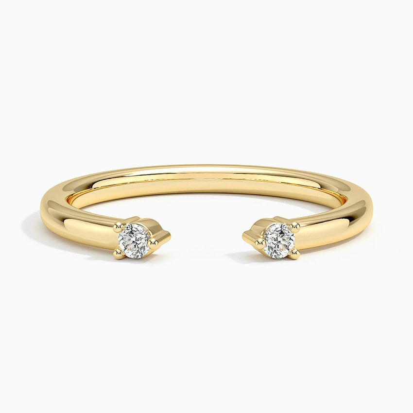 0.05CTW Lab Grown Diamond Open Shank Adjustable Wedding Band