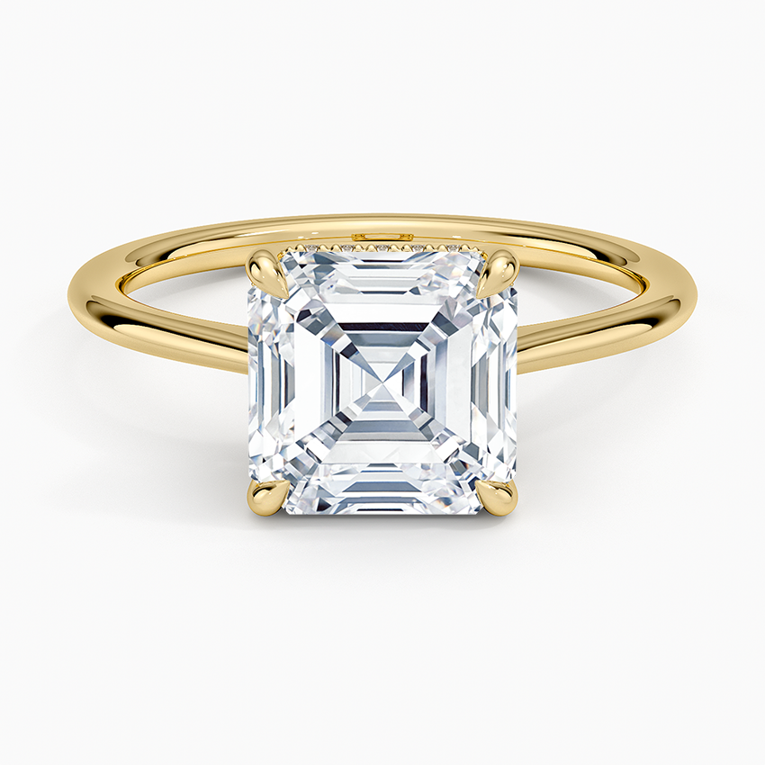 2 1/2CT Asscher Lab Grown Diamond Solitaire Ring