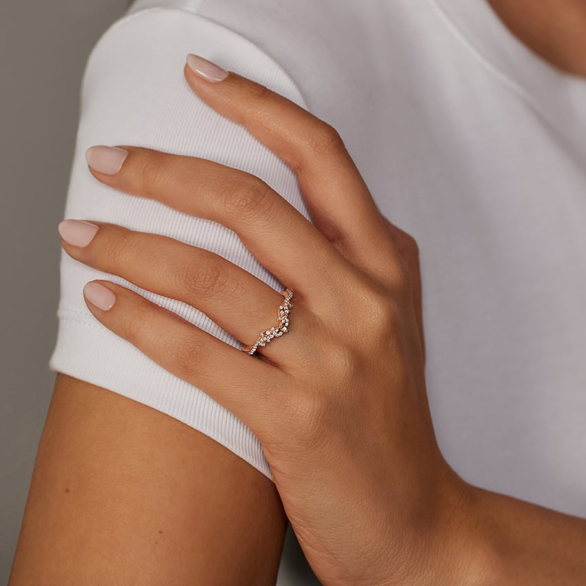 0.17 CTW 18k White Gold Women's Stacking Lab Grown Diamond Ring