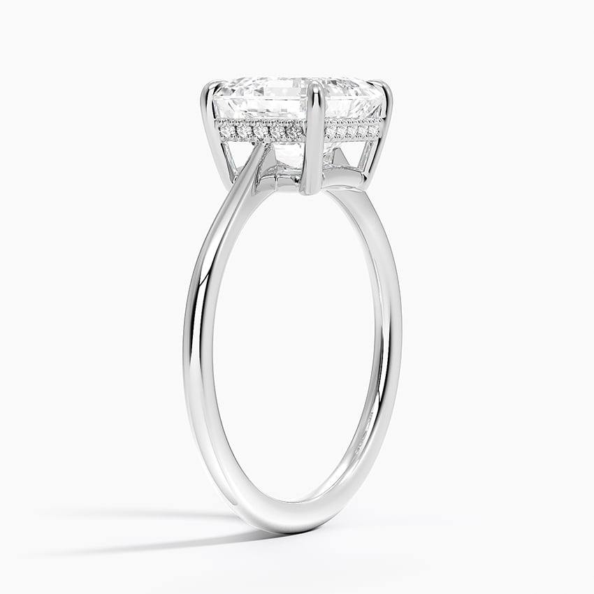 2 1/2CT Asscher Lab Grown Diamond Solitaire Ring